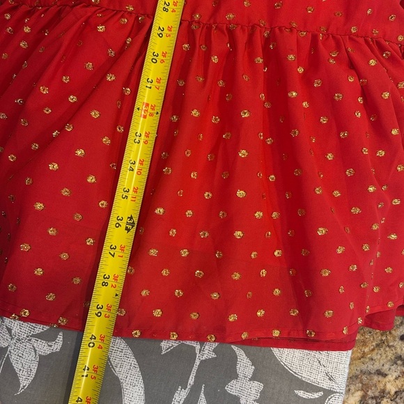 🔥”Lane Bryant” NWT Orange Red Tiered Maxi Skirt w/ Metallic Gold Detailing🔥 - Picture 7 of 12